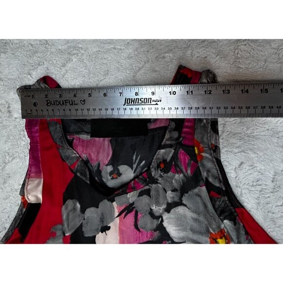 Coven Paris Women Scoop Neck Sleeveless Floral Print Silk Blend Tunic Top Size P - Picture 5 of 8